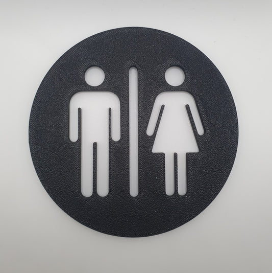 Simple Bathroom Sign