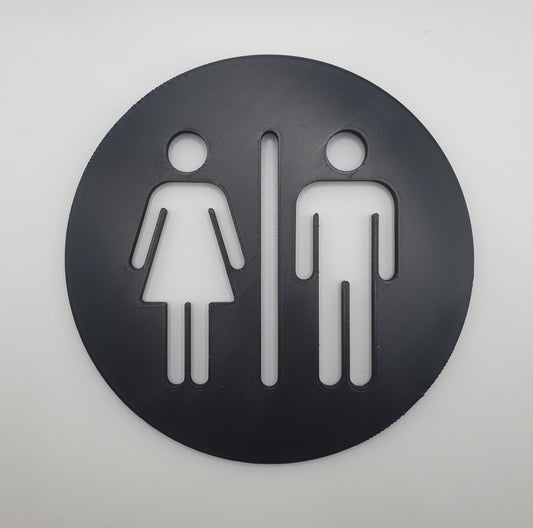 Simple Bathroom Sign